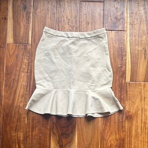 Elegant Tan peplum Women's Skirt NWOT
